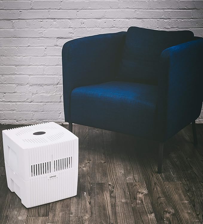Venta LW25 Comfort Plus Humidifier in White - Filter-Free Evaporative Humidifier for Spaces up to 485 ft²