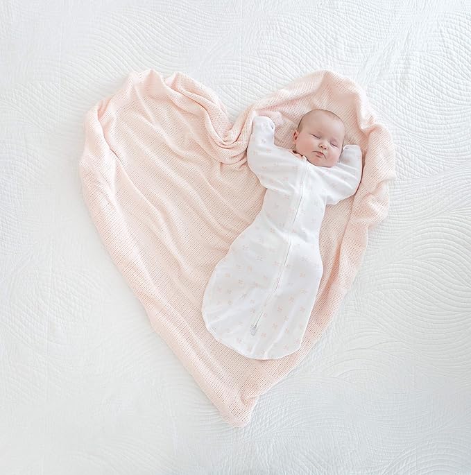 Amazing Baby Cellular Blanket, Premium Cotton Knit, Ultra Soft, Breathable, Cozy Gift for Baby Boys and Girls, Favorite Toddler Blanket, 44 x 44 inches (112 x 112 cm), Soft Pink