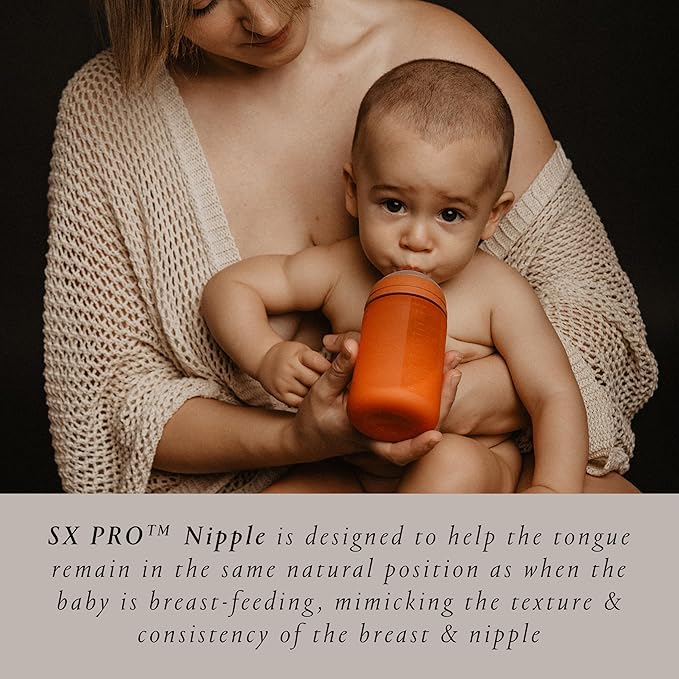 Suavinex Color Essence SX PRO Physiological Soft Flexible Silicone Baby Bottle, Anti Colic Baby Bottles, Supports Breast Feeding Babies, Made in Spain, Medium Flow, 8oz, Jungle Green