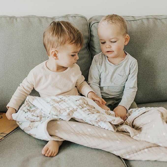 Little Unicorn Original Premium Cotton Quilt | Multi-Layered & Extra-Soft Muslin Fabric |for Babies & Toddlers (Llama Llama)