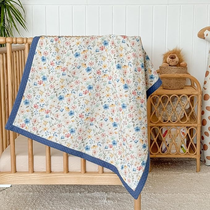 Personalized Baby Blanket with Name – Handmade 100% Organic Cotton Newborn Gift | Custom Knit Blanket for Boys, Girls, Kids & Baby Showers