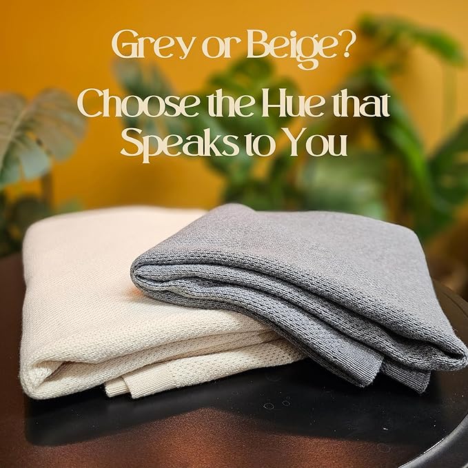 Little Rou Peekaboo Knit Breathable Nursing Cover Up For Breastfeeding - Soft Organic Cotton & Cashmere Breast Feeding Covers For Women - Privacy Feature - Includes Mesh Laundry Bag (Grey)