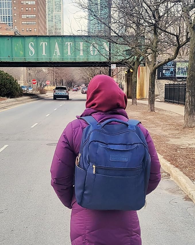 Sarah Wells Kelly Breast Pump Backpack & Tote - Insulated Pocket, Laptop Sleeve & Easy-Clean Design, Fits All Pumps, Diaper Bag for Moms (Indigo)