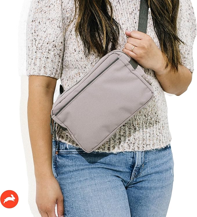 Red Rovr Everyday Joey Belt Bag | Organization & Zipper pockets |Adjustable Strap for All Ages (Truffle)