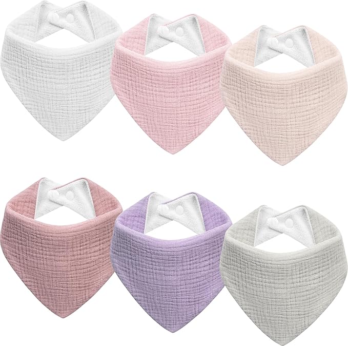 Muslin Baby Bibs Baby Drool Bandana Bibs for Baby Girls Boys Infant Newborn Toddler Drooling and Teething