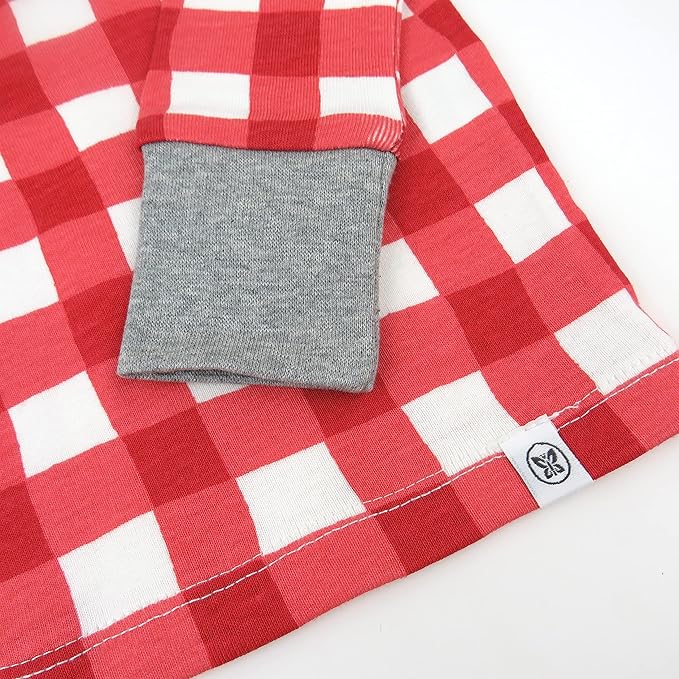 HonestBaby 4 Piece Pajamas Sleepwear Pjs 100% Organic Cotton for Infant Baby and Toddler Boys, Girls, Unisex