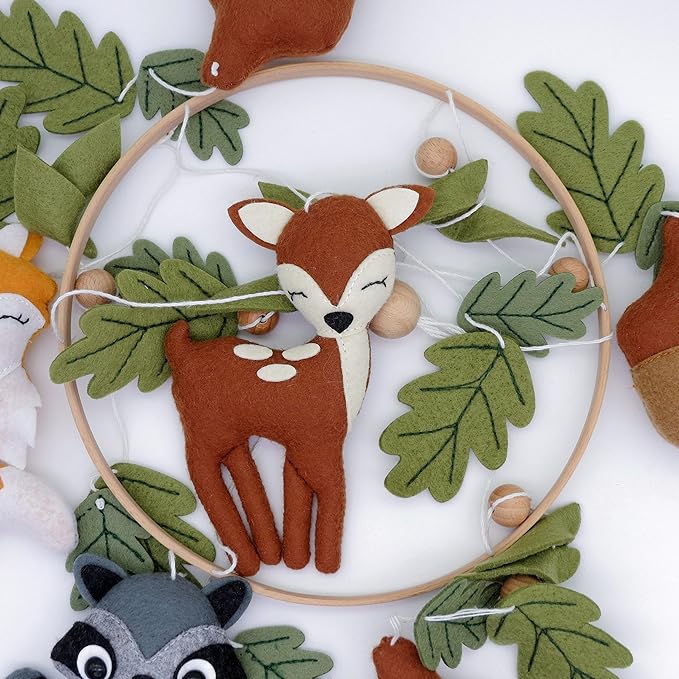 Woodland Crib Mobile Woodland Baby Mobile for Crib Forest Animals Theme Mobile Nursery Decor Baby Crib Mobile for Boys Girls