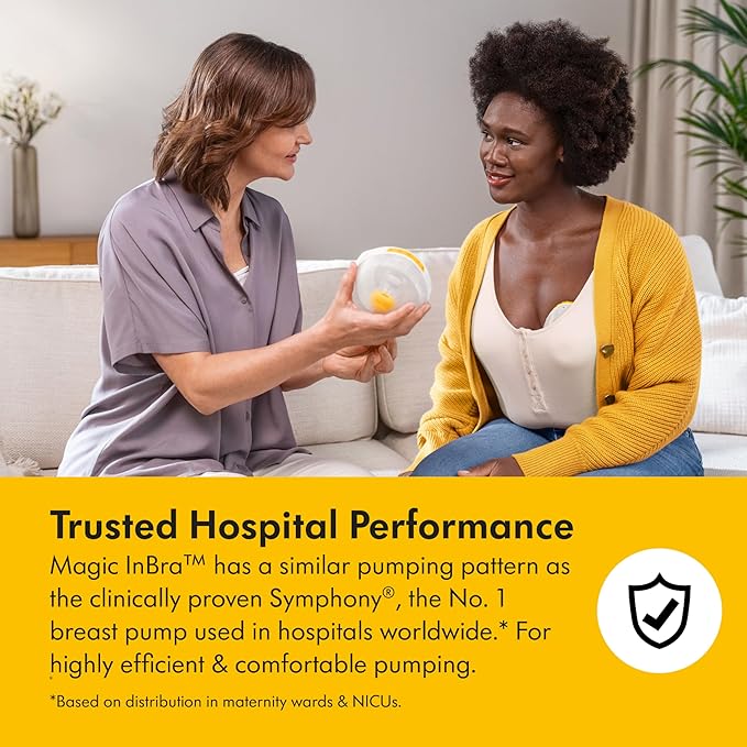 Medela Magic InBra Hands-Free Wearable Breast Pump with Fluidfeel Technology, App Connectivity and Advanced Sensor Control, Ultra-Slim, Ultra-Lightweight, Silent, Hospital-Grade
