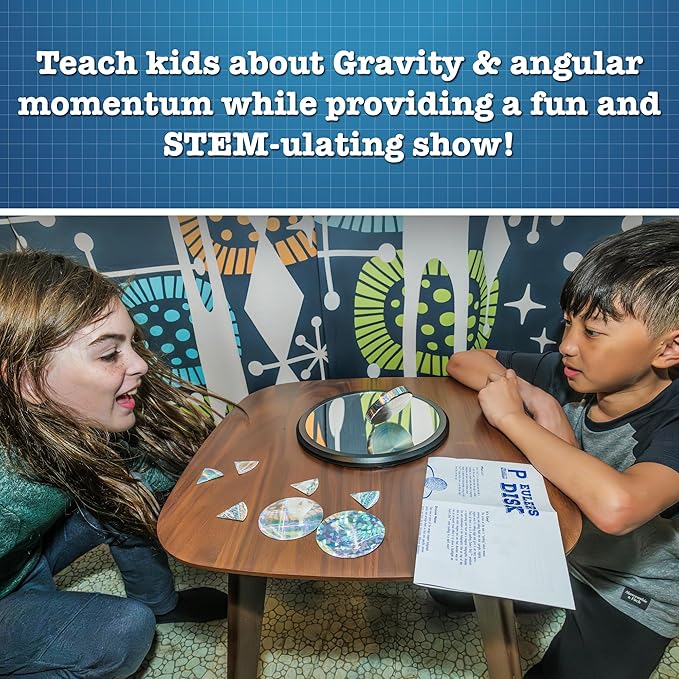 Toysmith Euler’s Disk – Create A Hypnotic Display of Light & Sound- Science Desk Decor for Home and Office – Physics Toys for Adults & Kids 8+