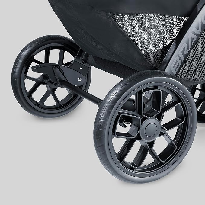 Chicco Bravo LE ClearTex Trio Travel System, Bravo Primo Quick-Fold Stroller with Chicco KeyFit Max ClearTex Infant Car Seat, Car Seat and Stroller Combo | Atlas/Grey