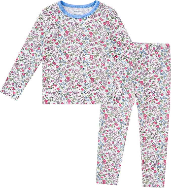 pureborn Baby Toddler Kids Viscose from Bamboo Pajamas Set Pjs 2pcs 18M-8Y