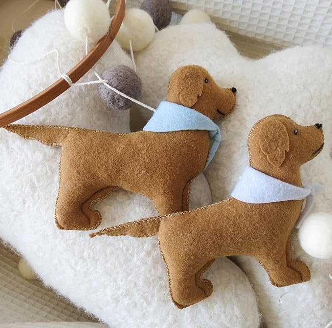Baby Crib Mobile for Boys Girls Dog Mobile Baby Mobile for Crib Mobile for Bassinet with Felt Ball