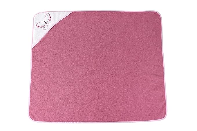 Cudlie Buttons & Stitches Baby Girl 3 Pack Rolled/Carded Hooded Towels in Butterfly Polka Print (GS71727)