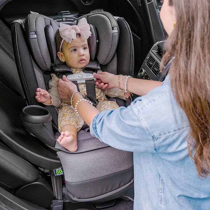 Evenflo Gold Revolve360 Extend All-in-One Rotational Car Seat with SensorSafe (Moonstone Gray)