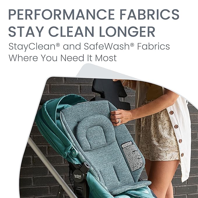 Britax Willow Grove SC Baby Travel System, Infant Car Seat and Stroller Combo with Alpine Base, ClickTight Technology, SafeWash, Pindot Jade