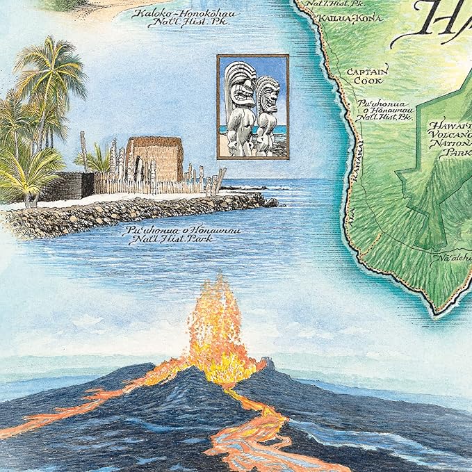Hawai'i State Map Cardboard Jigsaw Puzzle - 1000 Pieces