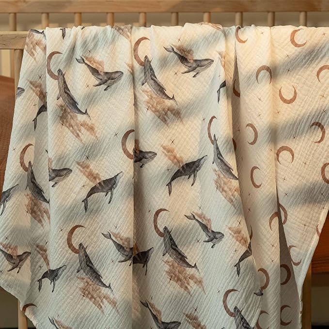 GLLQUEN BABY Muslin Swaddle Blankets,3-Pack Receiving Blanket for Newborn Boys and Girls,Baby Swaddle Blanket Unisex,Little Bear,Baby Essentials, Registry & Gift, 40 x 38 inches