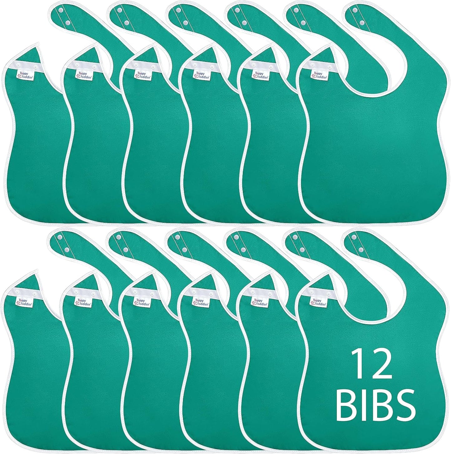 Large Waterproof Bibs Primary Collection - 4pk, 12pk, 48pk