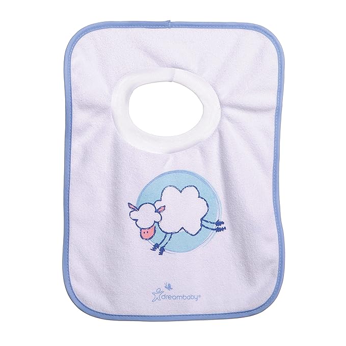 Dreambaby Terry Cloth Cotton Pullover Baby Bibs for Teething Feeding and Drooling - Super Absorbent & Extra Soft - Machine Washable - Farm Animals
