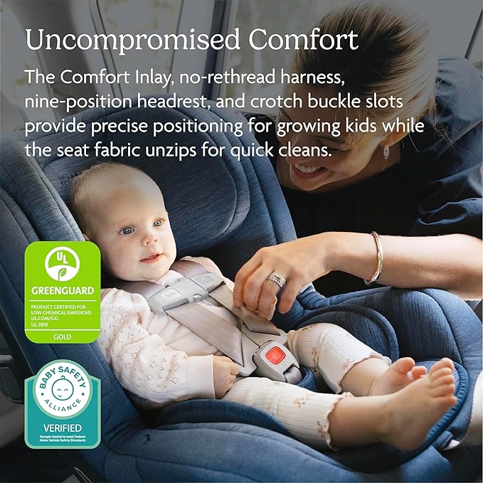 UPPAbaby Rove Convertible Car Seat - 2-in-1 Rear + Forward Facing - Quick + Secure 3-Step Install - Intuitive Safety Technology + Comfort Features - Cup Holder Included - Greyson (Grey Mélange)
