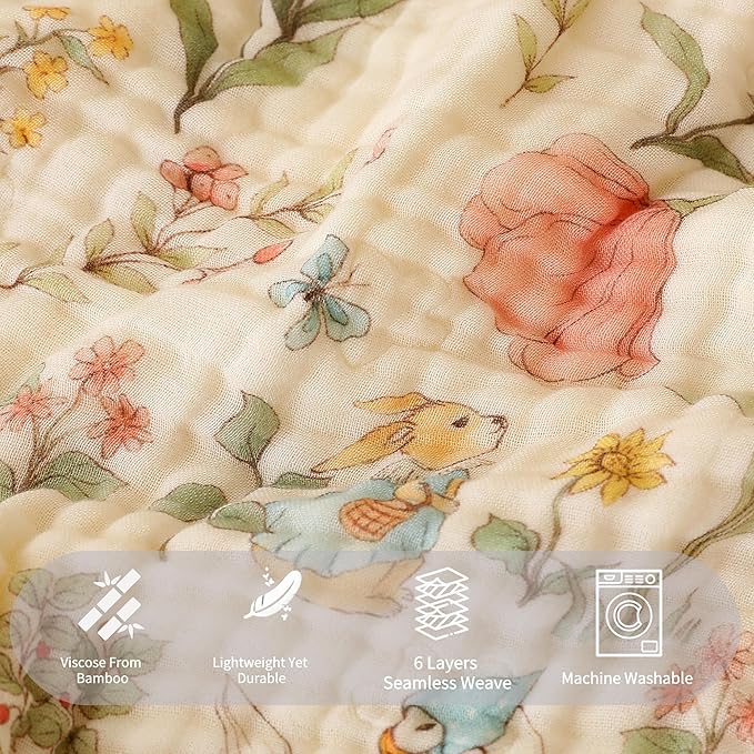 Ultra-Soft Muslin Baby Towel - 32 x 32 Inches, Ideal for Bath & Beach, Suitable for Both Boys & Girls from Newborns to Toddlers