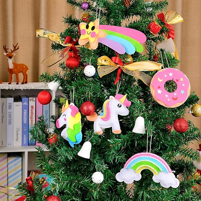 VERTOY Kids Crafts Sewing Kit for Girls - DIY Unicorn Toy Kits for Beginners, Birthday Gifts for Girls Age 6-8 8-12 Year Old, 5 Easy Projects