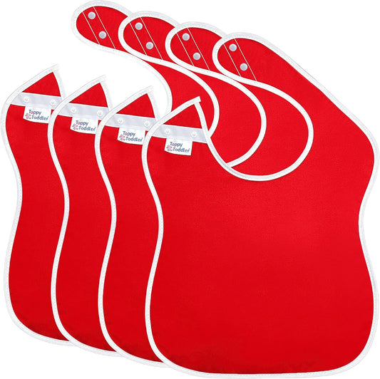 Large Waterproof Bibs Primary Collection - 4pk, 12pk, 48pk