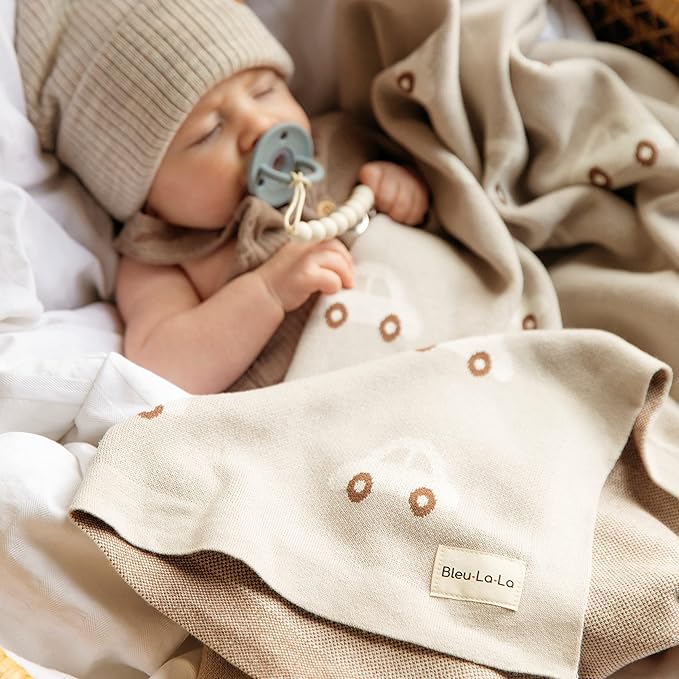 Baby Swaddle Blanket for Boys - 100% Oeko Tex Certified Natural Cotton Buttery Soft Cozy Receiving Swaddle Stroller Blanket for Shower Gift Registry for Newborns, Infants, Toddlers (Cars - Grey)