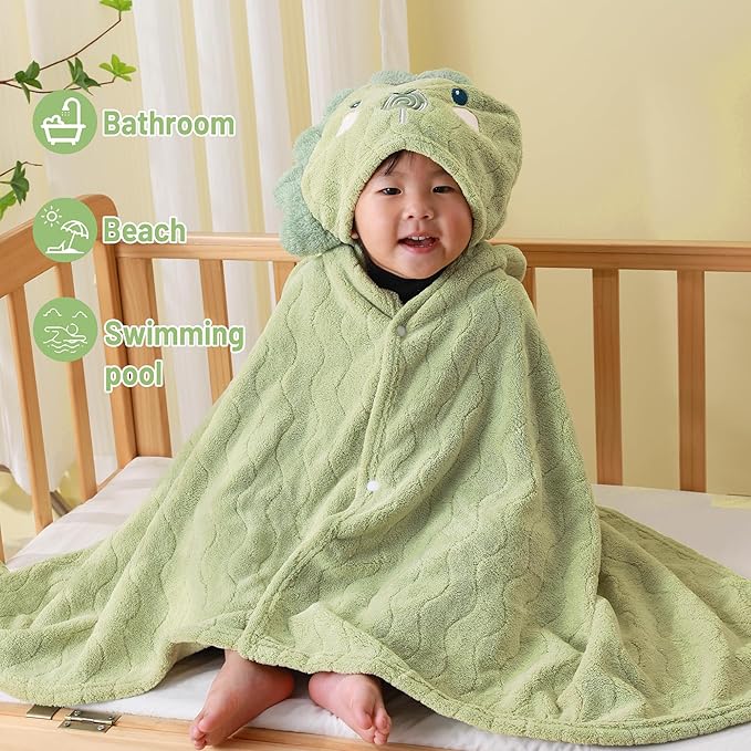 Toddler Towels Hooded Kids Bath Towel Unisex Toallas para Bebe 2-Pack 27.5"X55" Thick Ultra Absorbent Soft Baby Towels with Hood Beach Towel Bathrobe for Children, Infant, Newborn