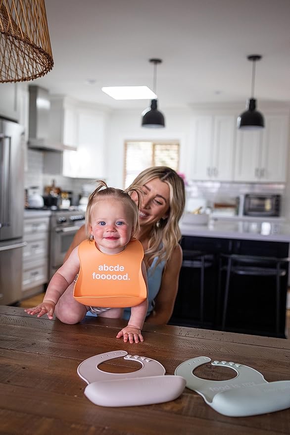 Denver James Silicone Feeding Bibs | Dishwasher Safe. Waterproof. Adjustable.