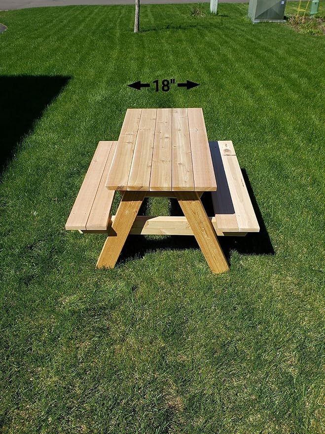 "Generic" Kids Picnic Table Made from Cedar Lumber (Black)