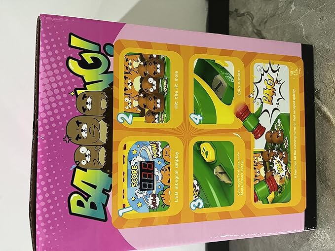 VATOS Hammer Game, Mini Electronic Arcade Game with 2 Hammers, Pounding Toys Toddler Toys for 3 4 5 6 7 8 Years Old Boys Girls, Developmental Toy Interactive Toy