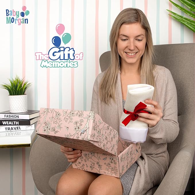 Thermal Waffle Knit Baby Blanket - Soft Breathable Mini Blanket for Newborns and Infants - Toddler Blankey for Strollers, Travel, Naptime, Nursery and More - 18" x 20" (White, Satin Trim)