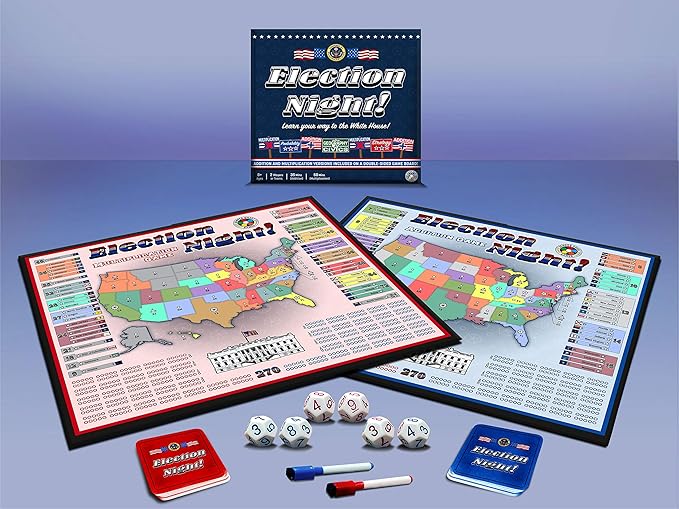 Election Night! A Super Fun Way to Learn Essential Math, Geography and Civics While Strategizing Your Way to The White House. Updated Electoral College Game Board for 2024!