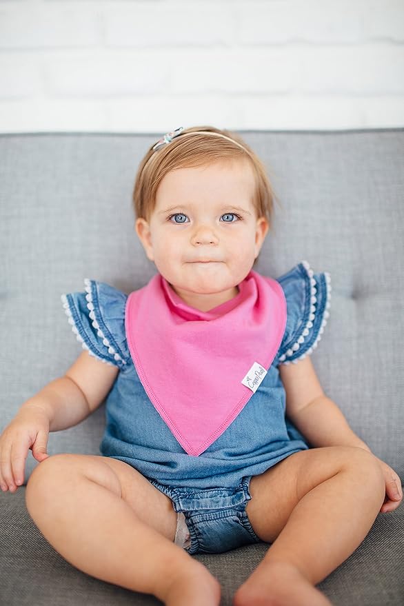 Copper Pearl Baby Bandana Drool Bibs for Drooling and Teething 4 Pack Gift Set Jewel, Soft Set of Cloth Bandana Bibs for Any Baby Girl or Boy, Cute Registry Ideas for Baby Shower Gifts