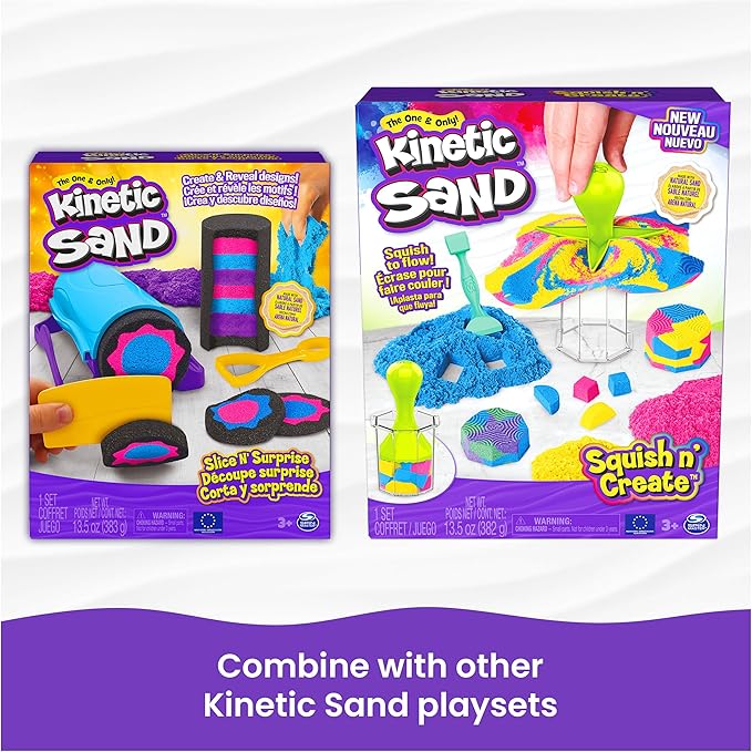 Kinetic Sand, Castle Containers 10-Color Pack of Play Sand for Party Favors, Goodie Bags, Sensory Toys for Kids Ages 3 and up