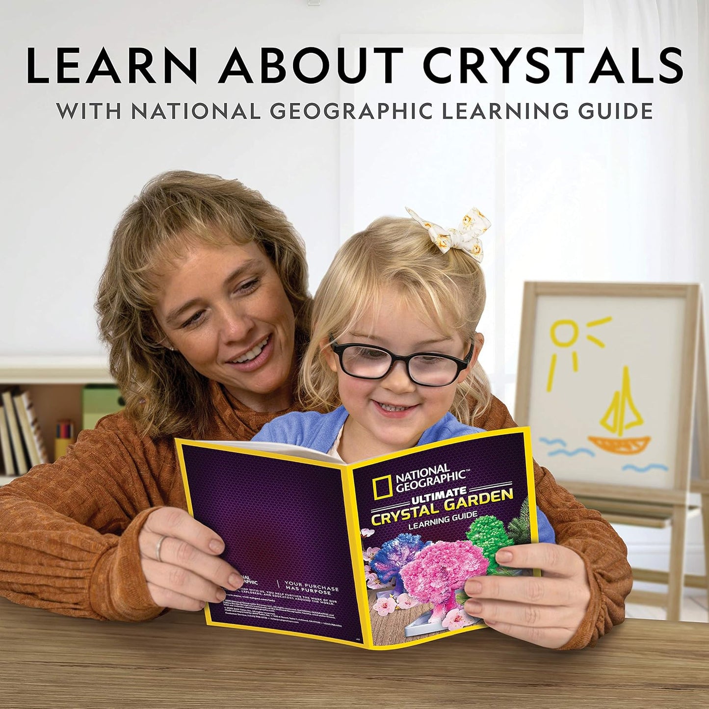 NATIONAL GEOGRAPHIC Craft Kits for Kids - Crystal Growing Kit - Grow a Crystal Garden in Just 6 Hours, Educational Craft Art Project, STEM Crafts for Girls Ages 8 9 10 11 & 12 (Amazon Exclusive)