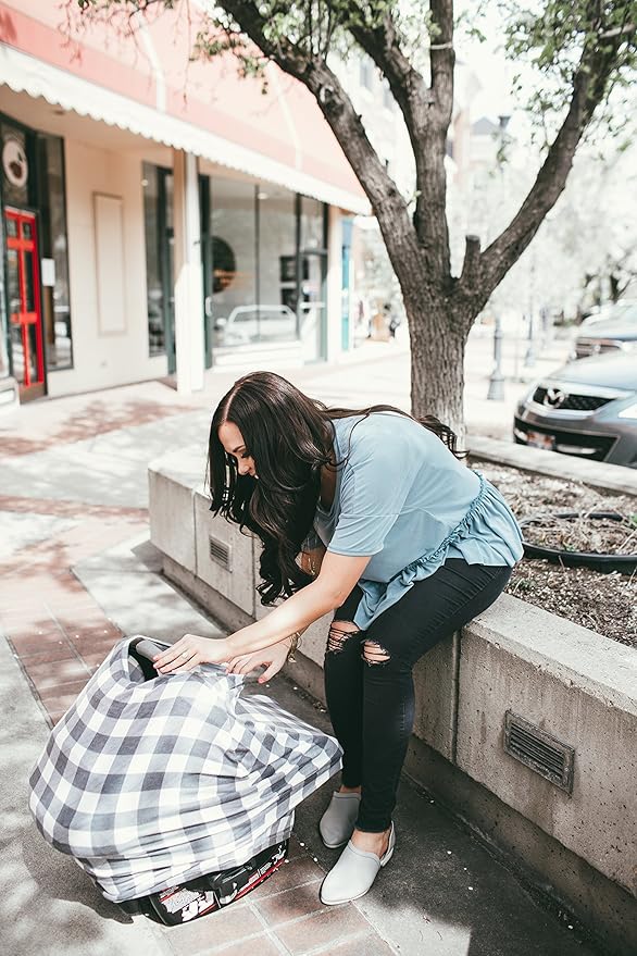 Copper Pearl Multi-Use Cover: Car Seat & Stroller Cover for Sun - Stretchy Fabric, All-Season Use, Stylish Designs, Easy Access for Moms - Scotland
