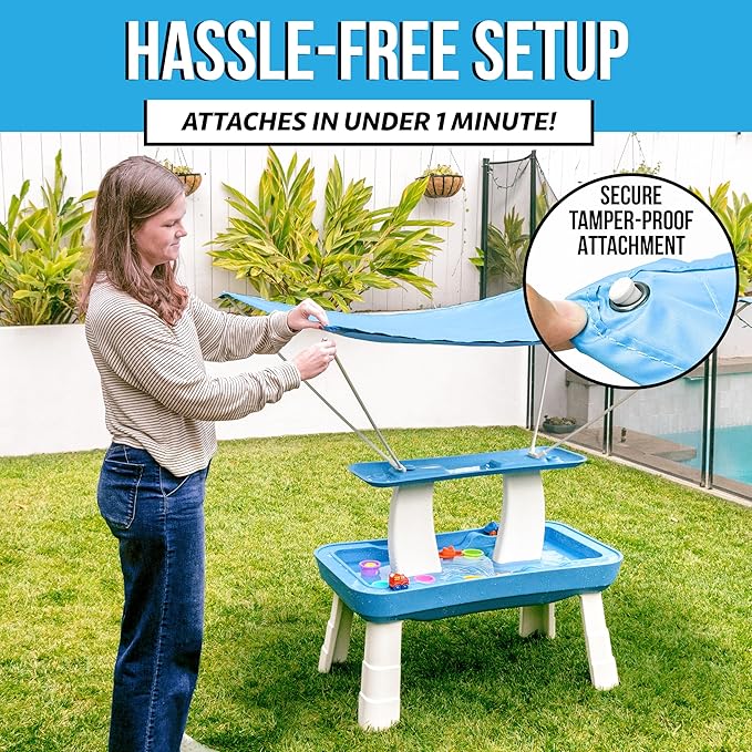 GoSports Water Table With Pump for Toddlers Ages 1.5-4 Years - Outdoor Play Table for Kids With Integrated Circulating Pump