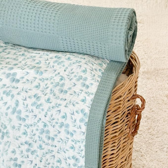 Personalized Baby Blanket with Name – Handmade 100% Organic Cotton Newborn Gift | Custom Knit Blanket for Boys, Girls, Kids & Baby Showers