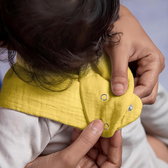 Muslin Baby bibs for drooling and teething, 100% cotton, Bibs for baby girl, Muslin bibs for boys (8 Pack)