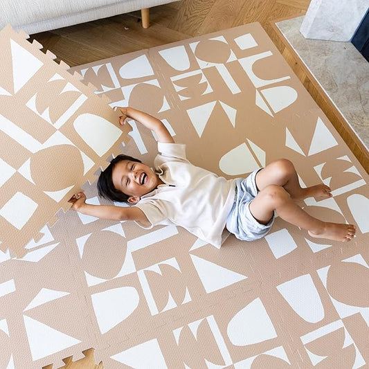 Lillefolk Baby Play Mat for Floor – 6x8ft Terracotta | Soft Non Toxic Premium EVA Foam Tiles for Tummy Time, Crawling & Playroom – Waterproof Interlocking Floor Mat for Babies & Toddlers (12 Tiles)