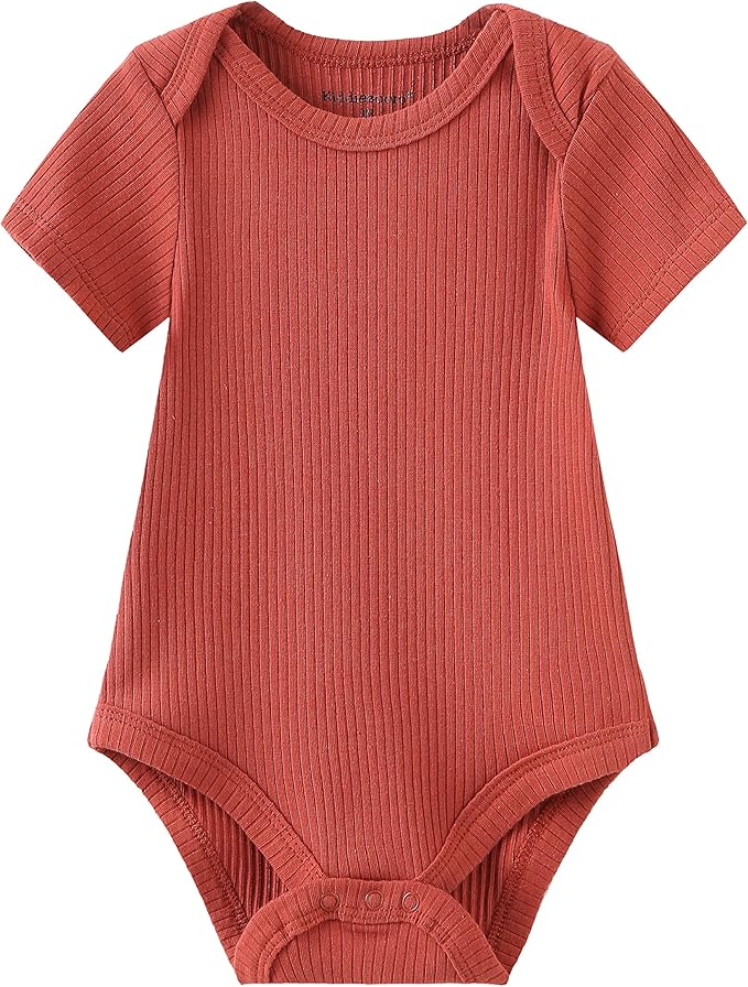 Kiddiezoom Newborn Baby Unisex Cotton One-Piece Bodysuits Baby Gift 5-Pack Baby Clothes