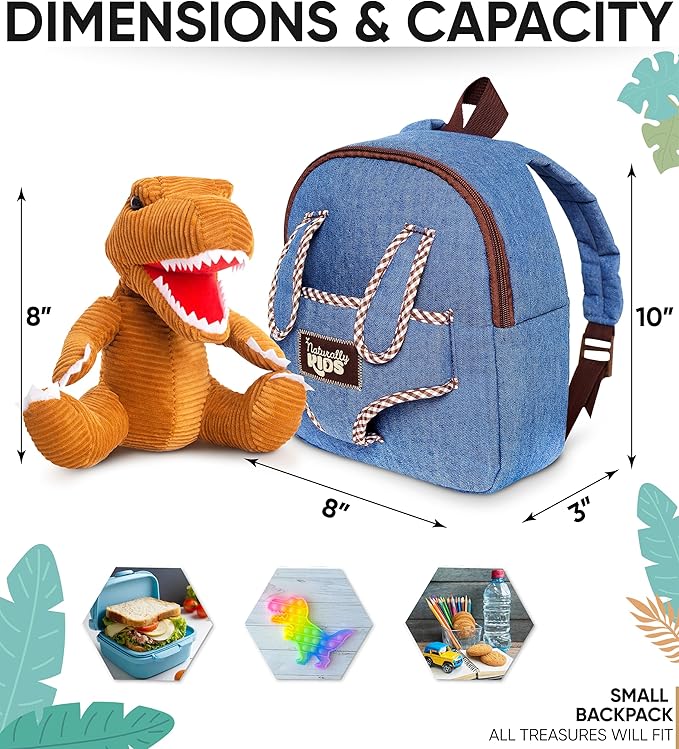 Dinosaur Toys for Kids 3-5, Dinosaur Toys for Kids 2-4, Birthday Gifts for 2 Year Old Boy, Gifts for 3 Year Old Boys, Toddler Backpack