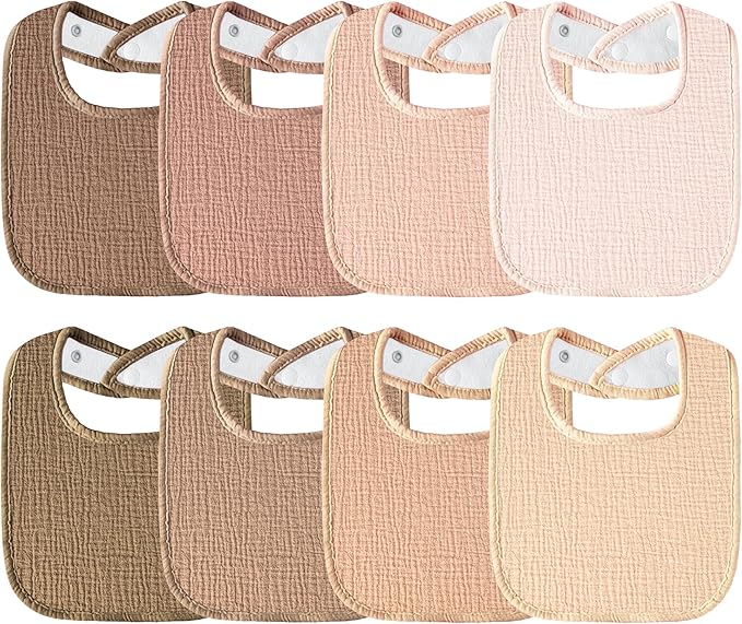 Muslin Baby Bibs Cotton Baby Drool Bandana Bibs for Baby Girls Boys Infant Newborn Toddler Drooling and Teething
