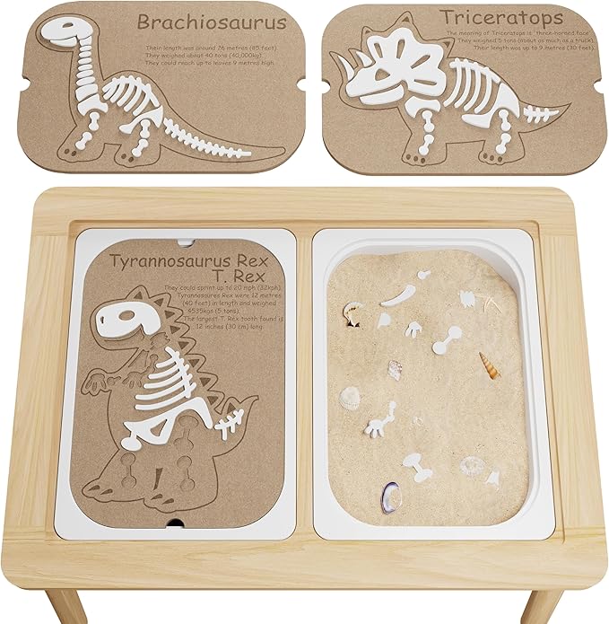 Sensory Table Flisat Trofast Inserts Dinosaurs Puzzle Set of 3 Pieces
