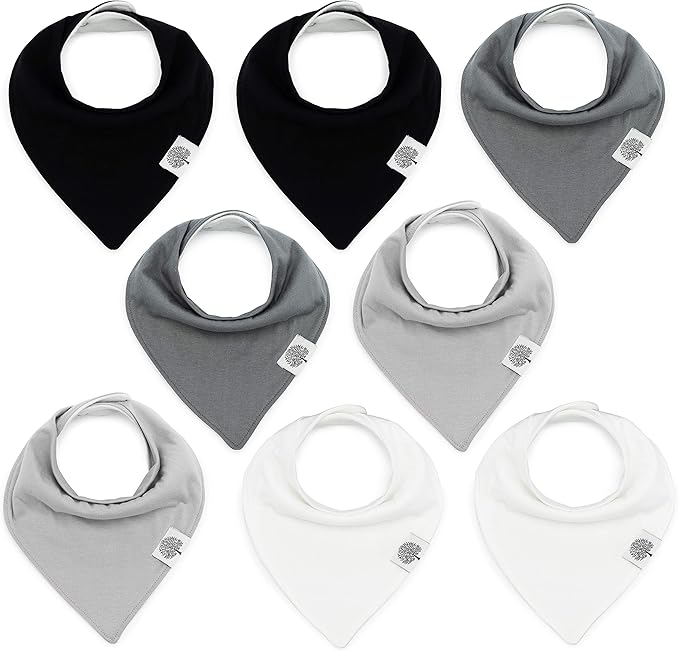 Parker Baby Bandana Drool Bibs 8 Pack Baby Bibs for Boys, Girls, Unisex - Soft & Stylish Teething Bibs for Babies