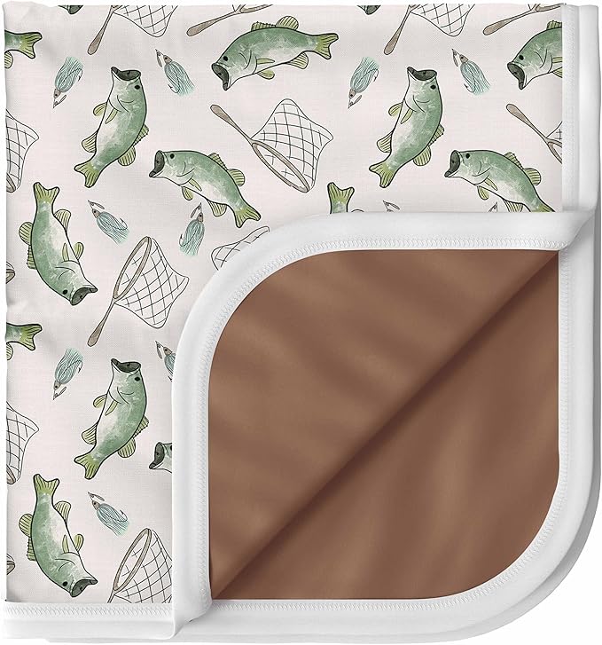 Pobibaby Premium Baby Blanket, Soft Stretchy Quilt for Babies, Toddlers, Kids (Gone Fishing)