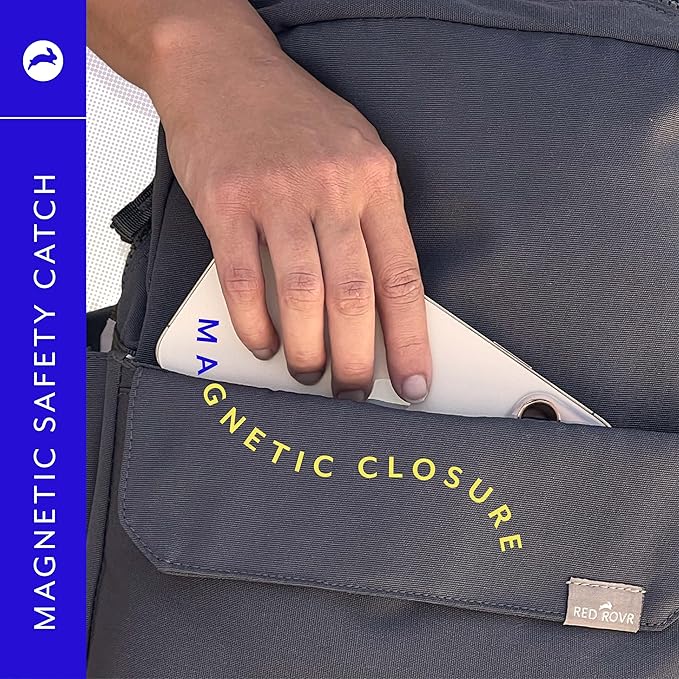 RED ROVR Mini Roo Lightweight Backpack | 6 pockets for everyday essentials (Black)