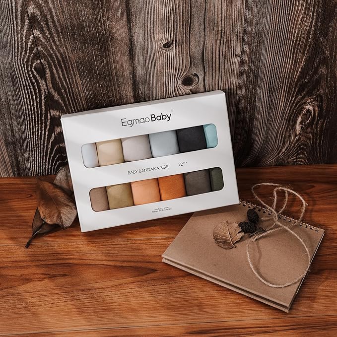 Baby Bandana Drool Bibs for Boys Girls,Super Absorbent Triangle Baby Bibs for Drooling and Teething,100% Cotton Soft for Infant,Newborn 12Pack